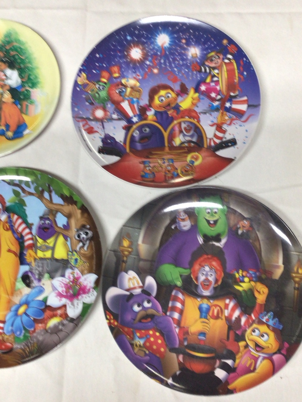 McDonald's Colorful Character Party Plates - Purple, Red, Yellow